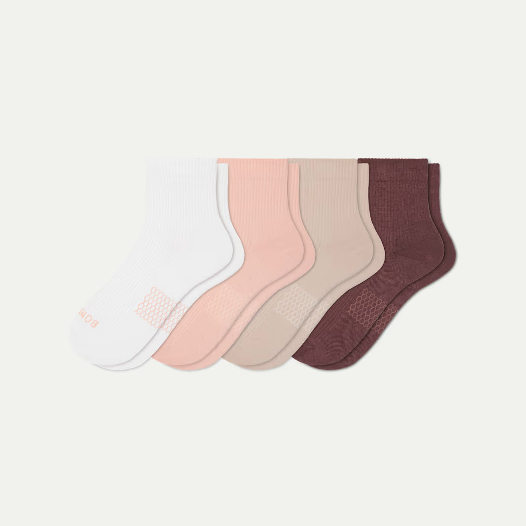 Women's Modern Rib Quarter Sock 4-Pack