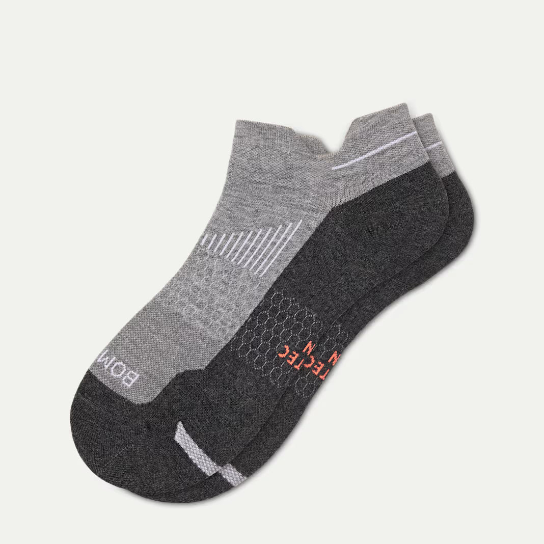 Bombas Men's Run Ankle Socks(grey heather)