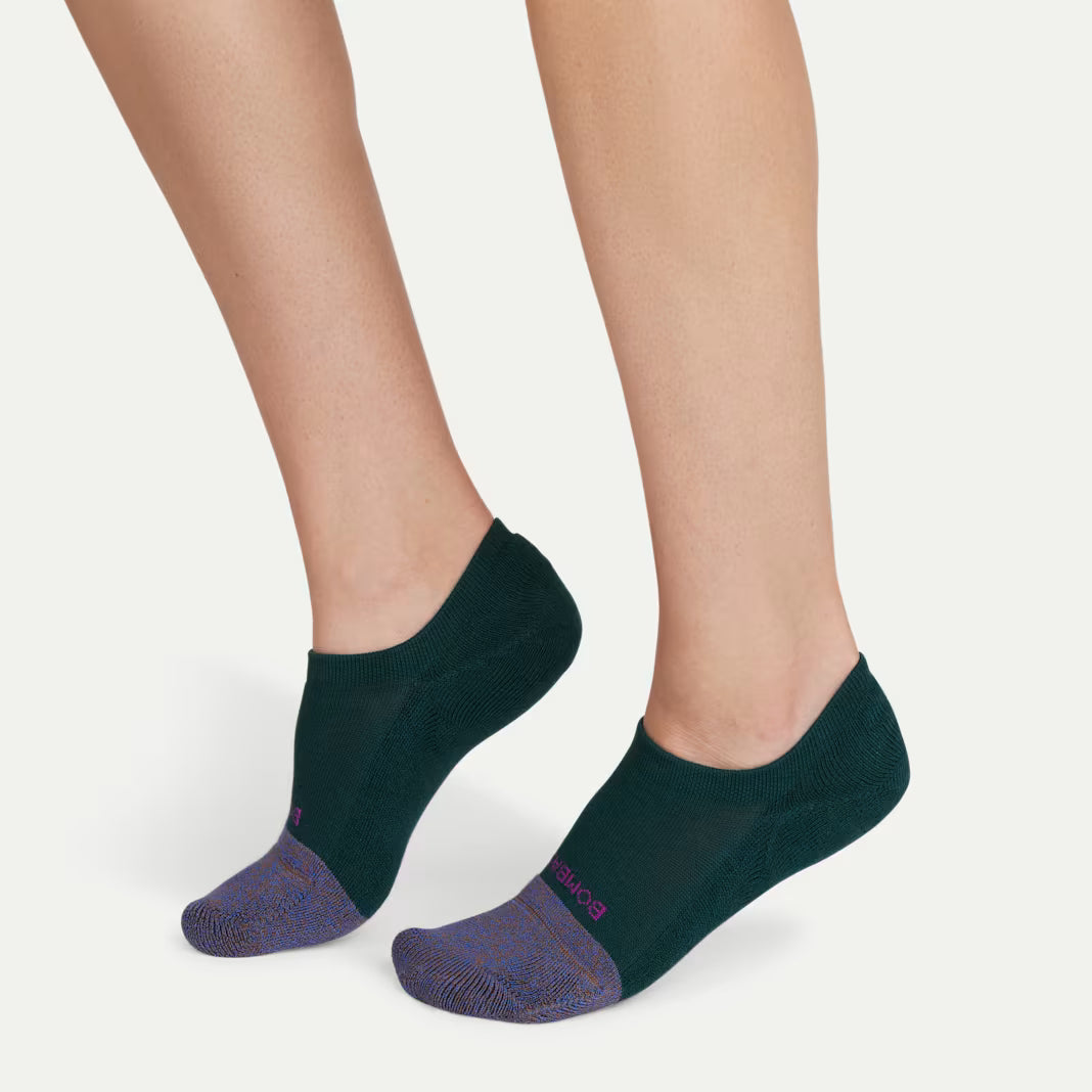 Women's Cushioned No Show Sock 4-Pack Black Pine Mix