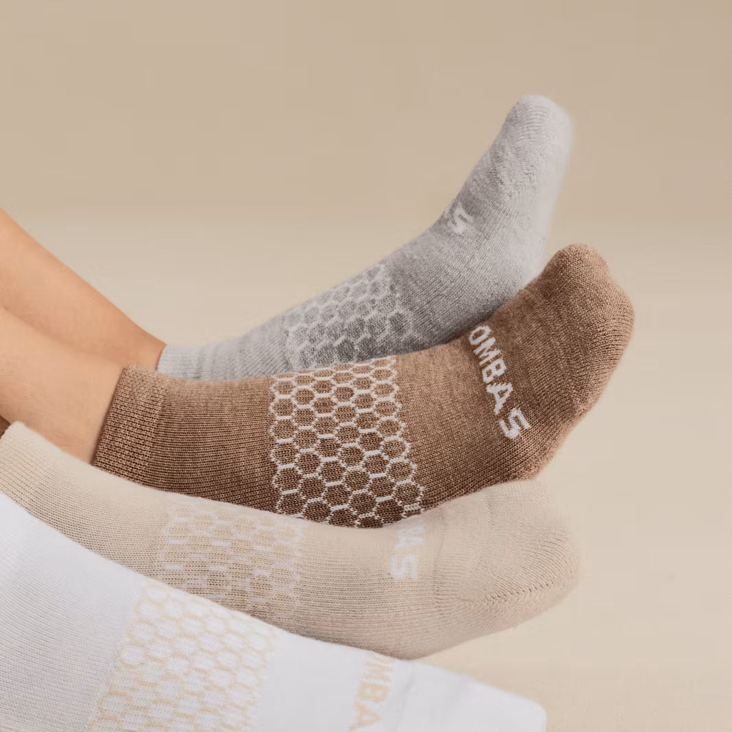Bombas Women's Solids Ankle Socks(Brown)