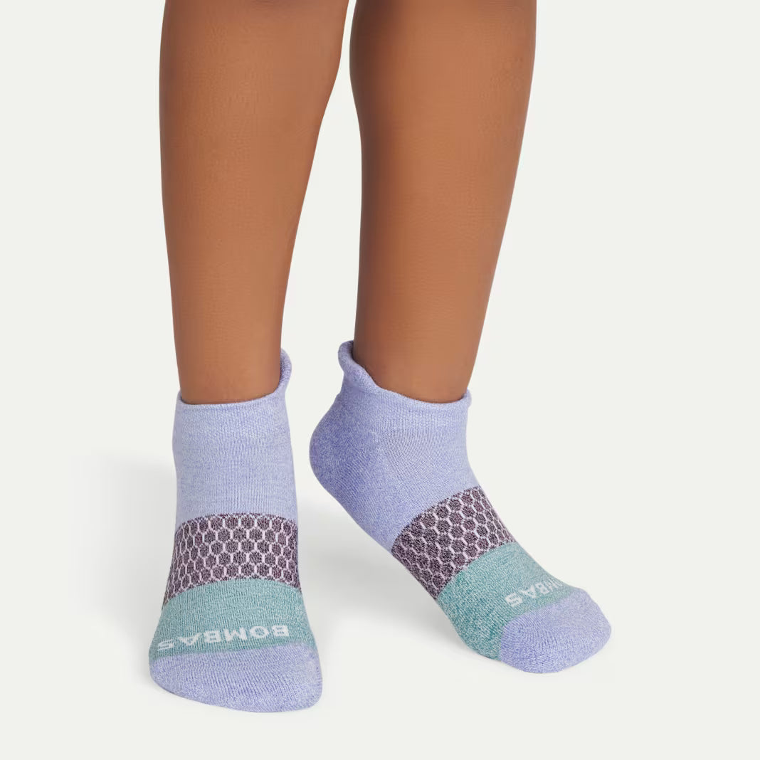 Bombas Youth Tri-Block Ankle Sock 6-Pack