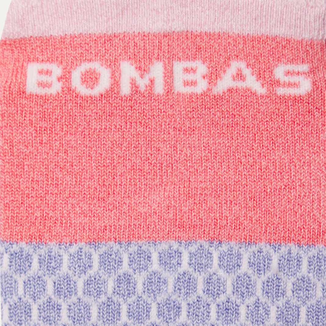 Bombas Women's Tri-Block Ankle Sock(Spanish Rose)