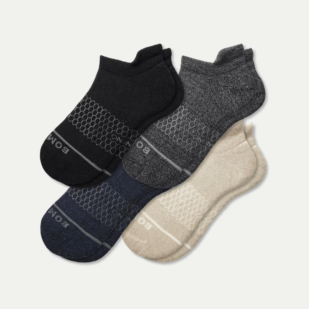 Men's Merino Wool Blend Ankle Sock 4-Pack