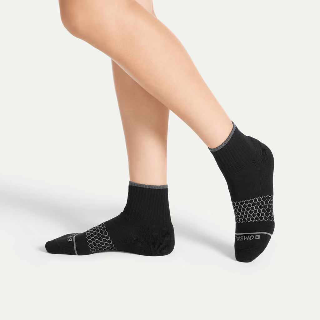 Men's Merino Wool Blend Quarter Sock 4-Pack