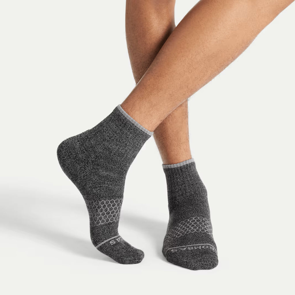 Men's Merino Wool Blend Quarter Socks
