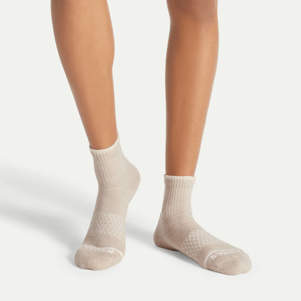 Men's Merino Wool Blend Quarter Sock 4-Pack