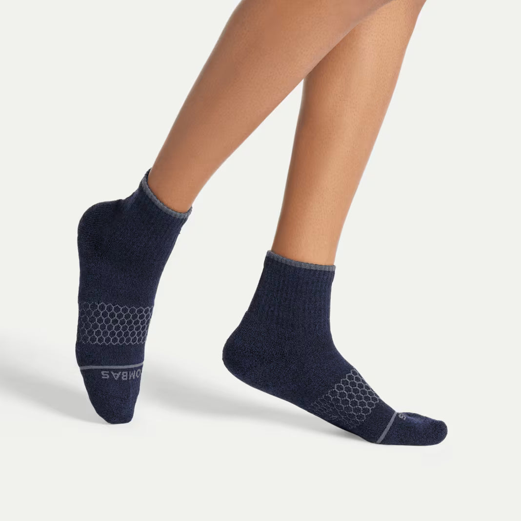 Men's Merino Wool Blend Quarter Sock 4-Pack