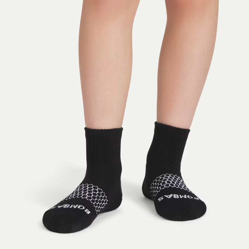 Bombas Youth Solids Quarter Sock 4-Pack