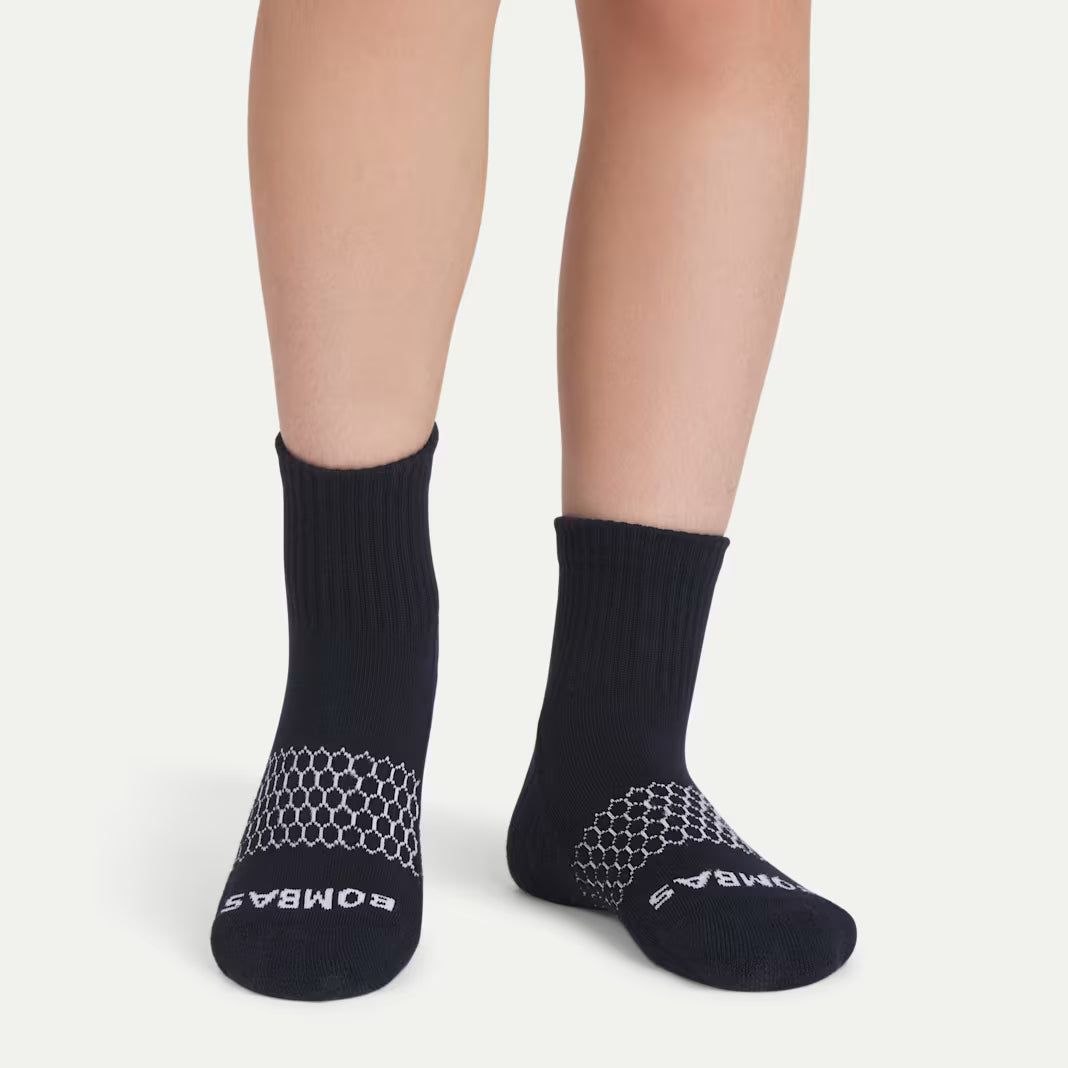 Bombas Youth Solids Quarter Sock 4-Pack