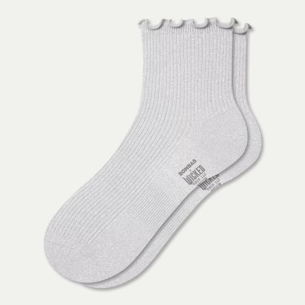Wicked x Bombas Ruffle Quarter Socks