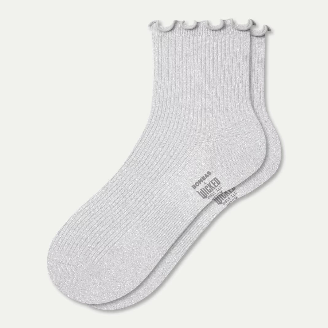 Wicked x Bombas Ruffle Quarter Socks