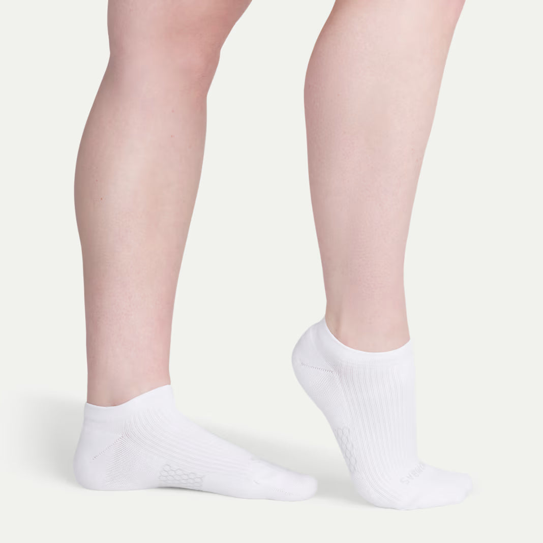 Bombas Women's Modern Rib Ankle Socks(bright white)