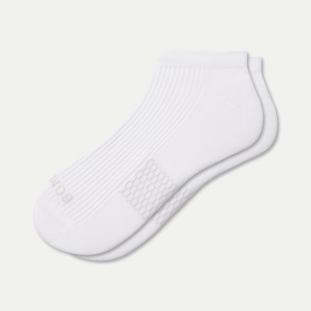 Bombas Women's Modern Rib Ankle Socks(bright white)