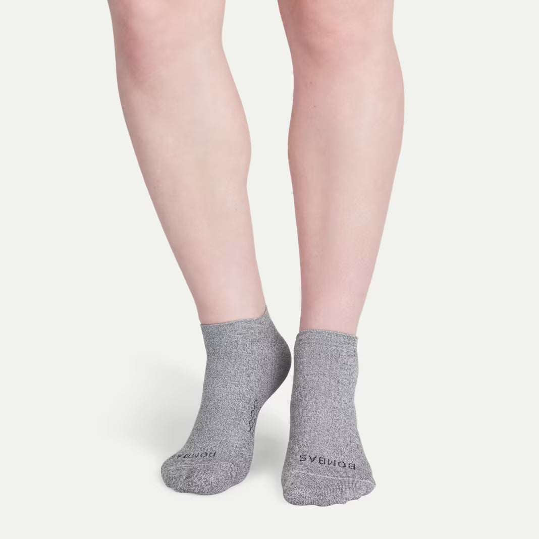 Bombas Women's Modern Rib Ankle Socks(washed black)