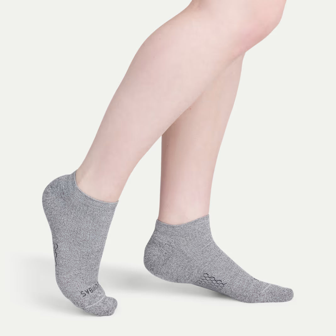 Bombas Women's Modern Rib Ankle Socks(washed black)