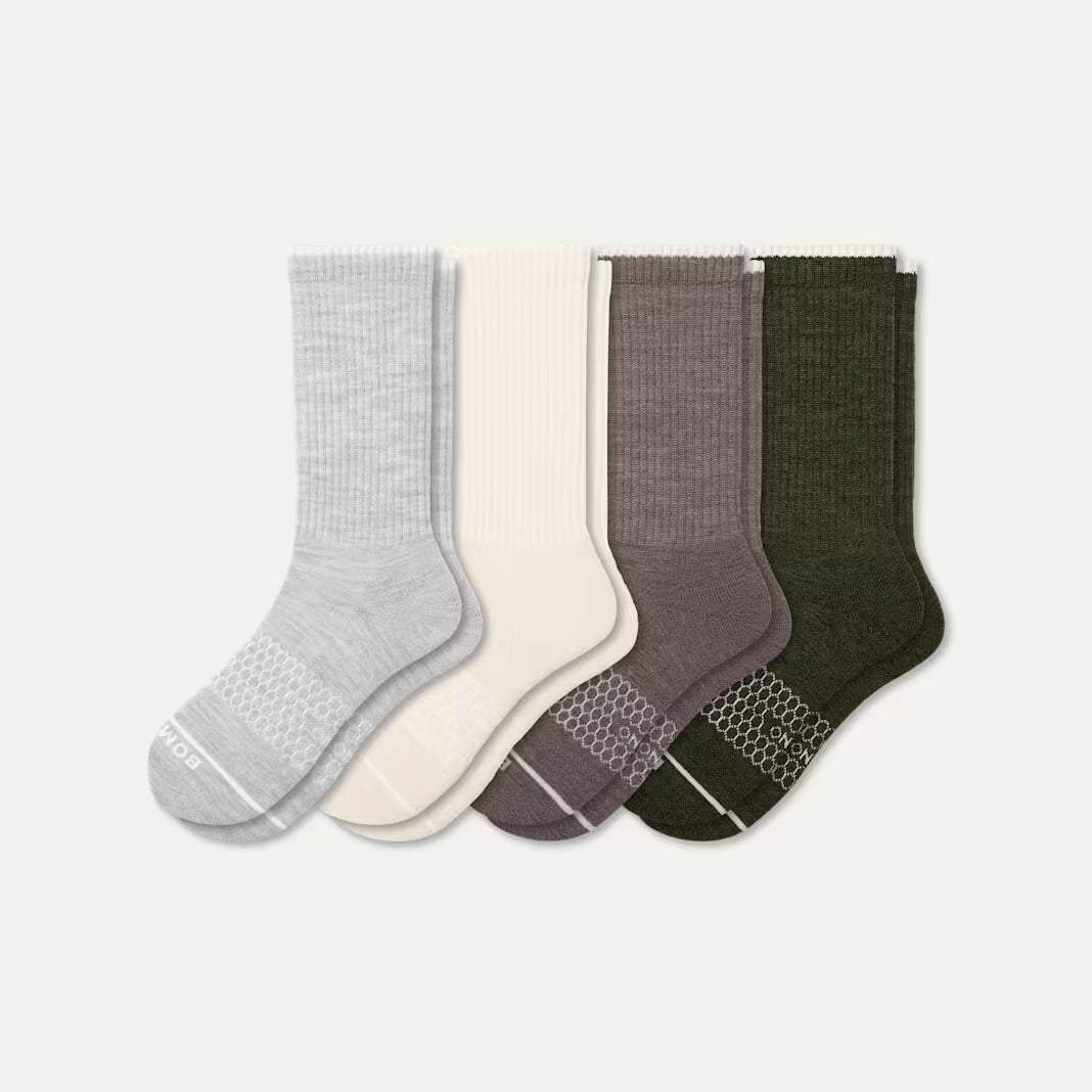 Women's Merino Wool Blend Calf Sock 4-Pack