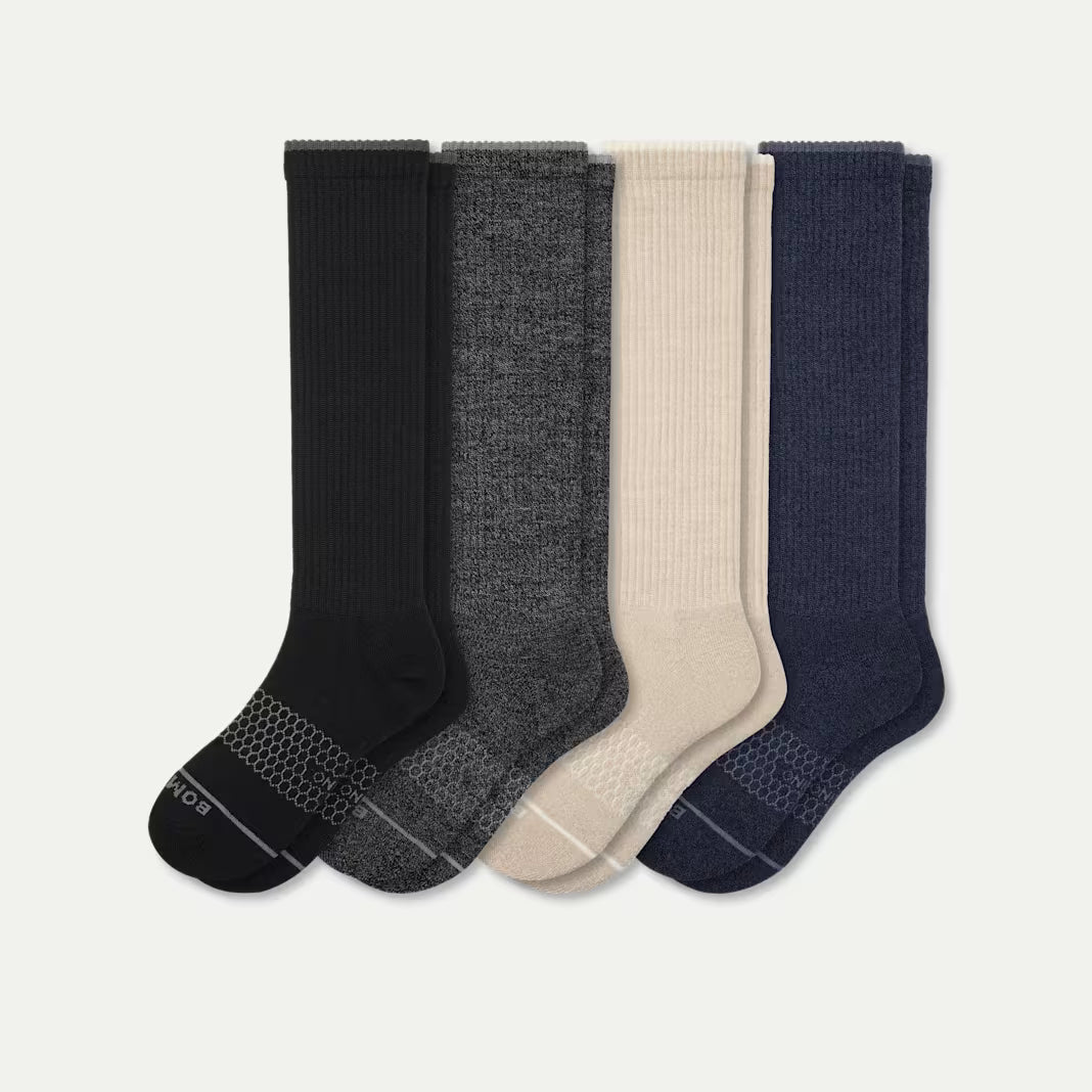 Women's Merino Wool Blend Knee-High Sock 4-Pack