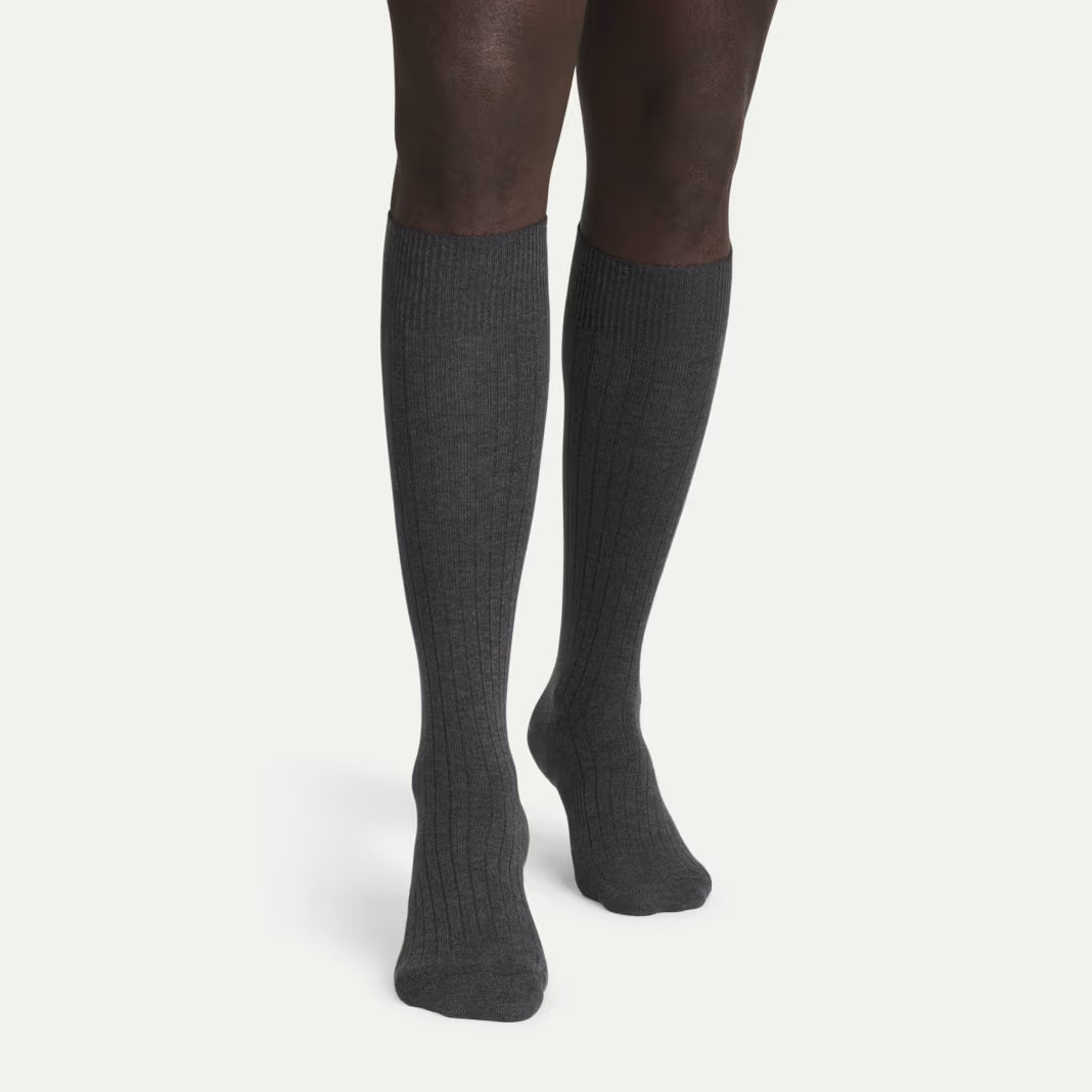 Men's Ribbed Dress Over the Calf Sock 4-Pack