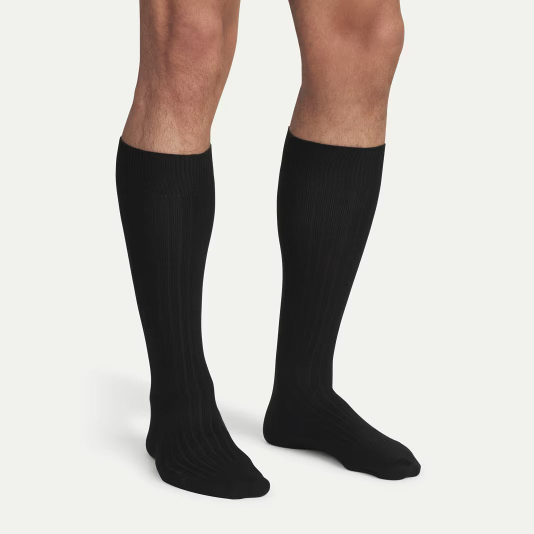 Men's Ribbed Dress Over the Calf Sock 4-Pack