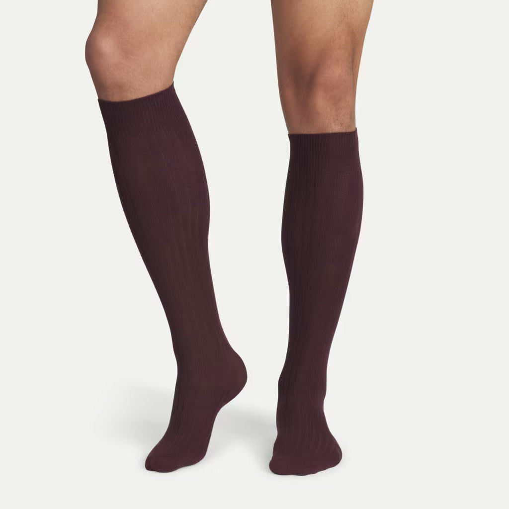 Men's Ribbed Dress Over the Calf Sock 4-Pack