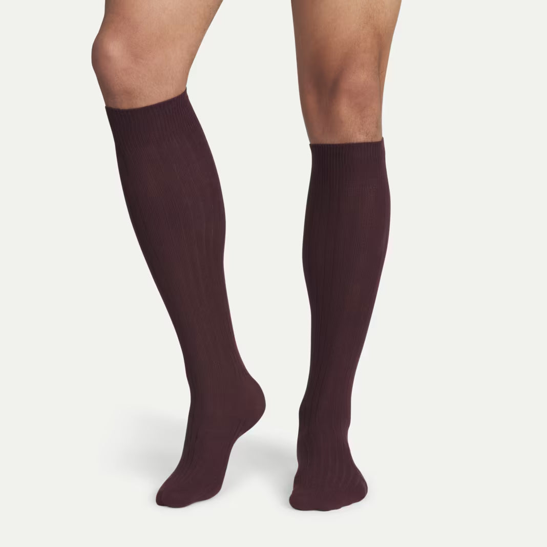 Men's Ribbed Dress Over the Calf Sock 4-Pack