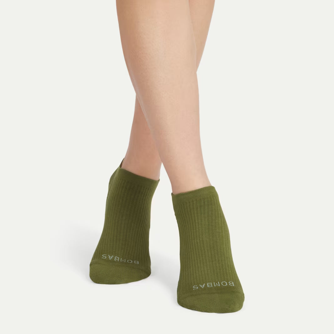 Bombas Women's Modern Rib Ankle Socks(field green)