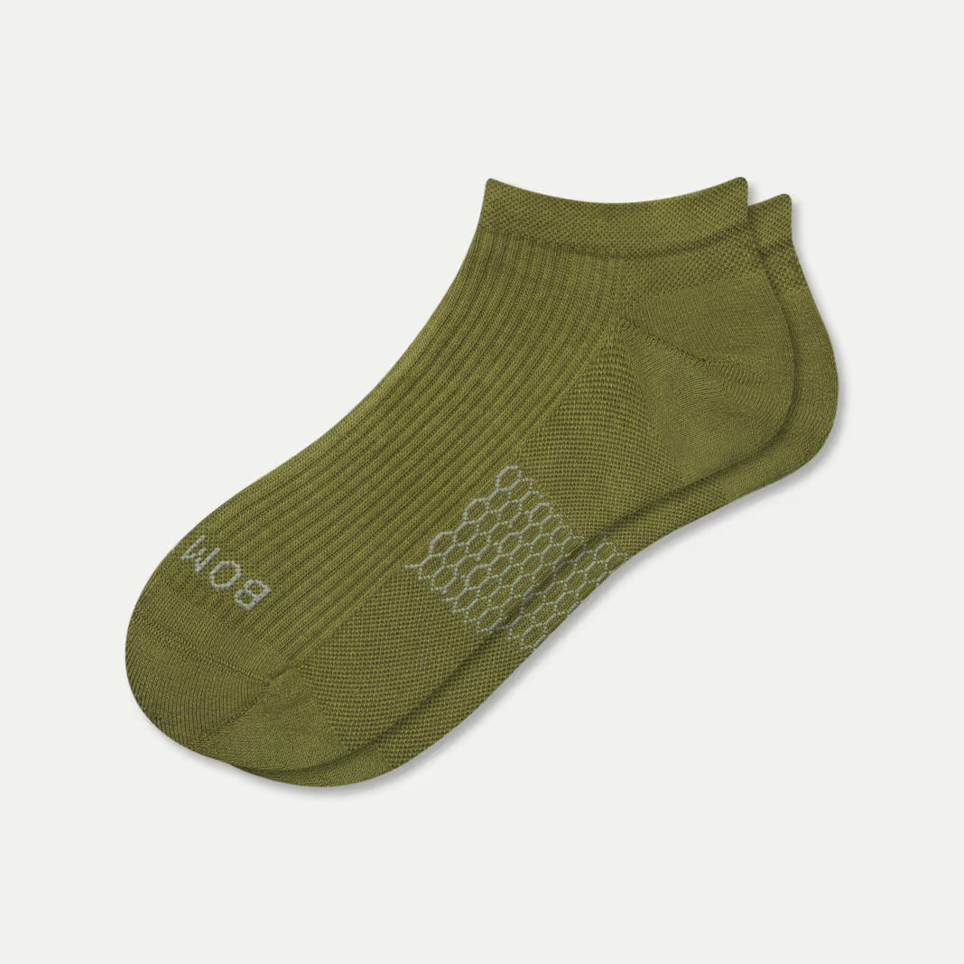 Bombas Women's Modern Rib Ankle Socks(field green)
