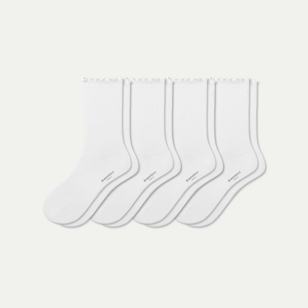 Women's Ruffle Rib Half Calf Sock 4-Pack