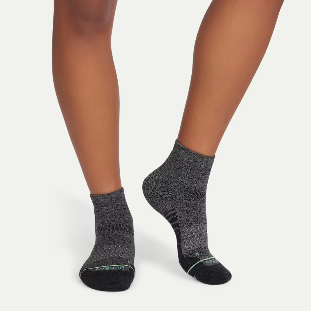 Women's Merino Wool Blend Run Quarter Sock 3-Pack