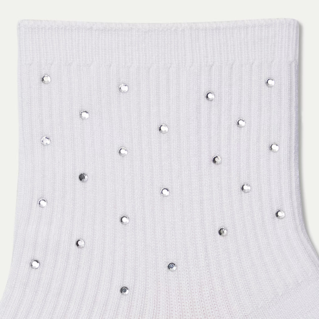 Women’s Rhinestone Rib Quarter Sock 3-Pack