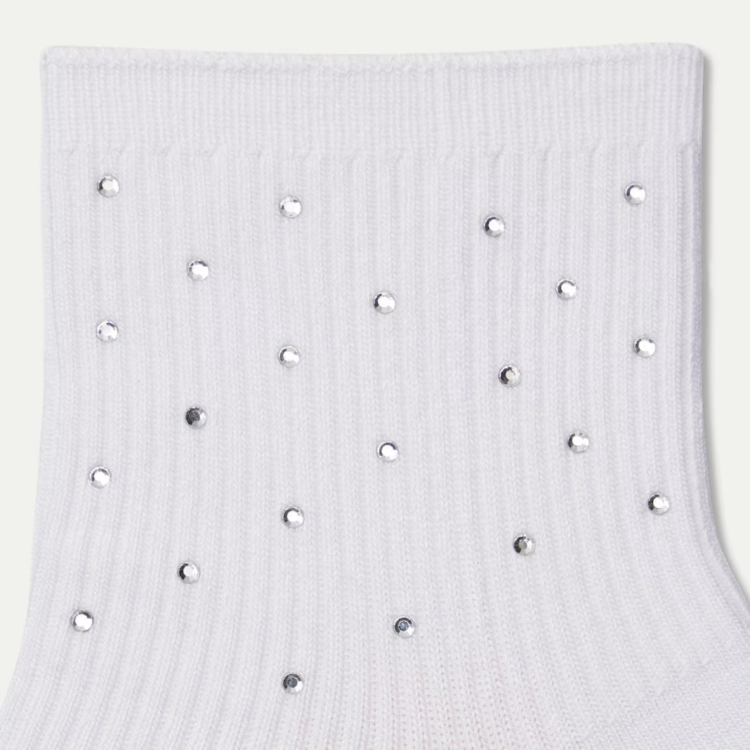 Women’s Rhinestone Rib Quarter Sock 3-Pack