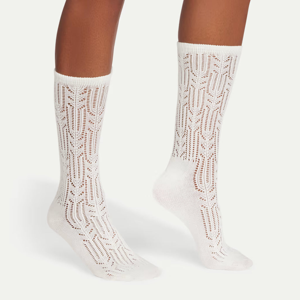 Women's Pointelle Calf Socks