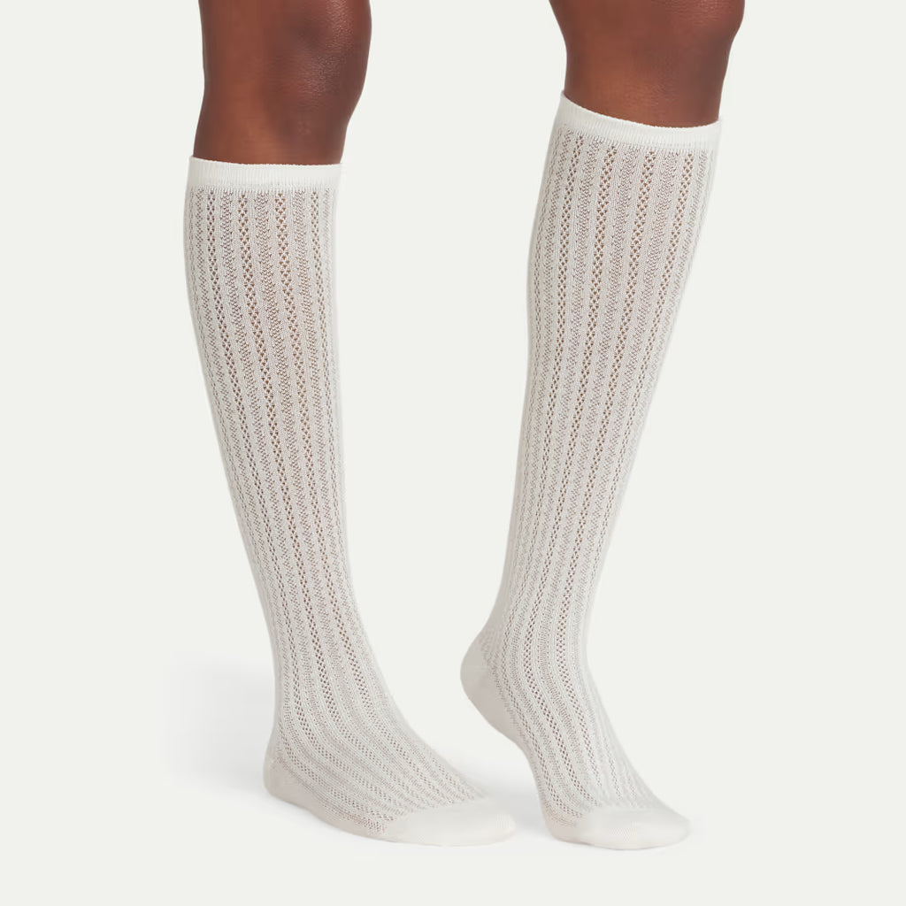 Women's Pointelle Knee High Socks