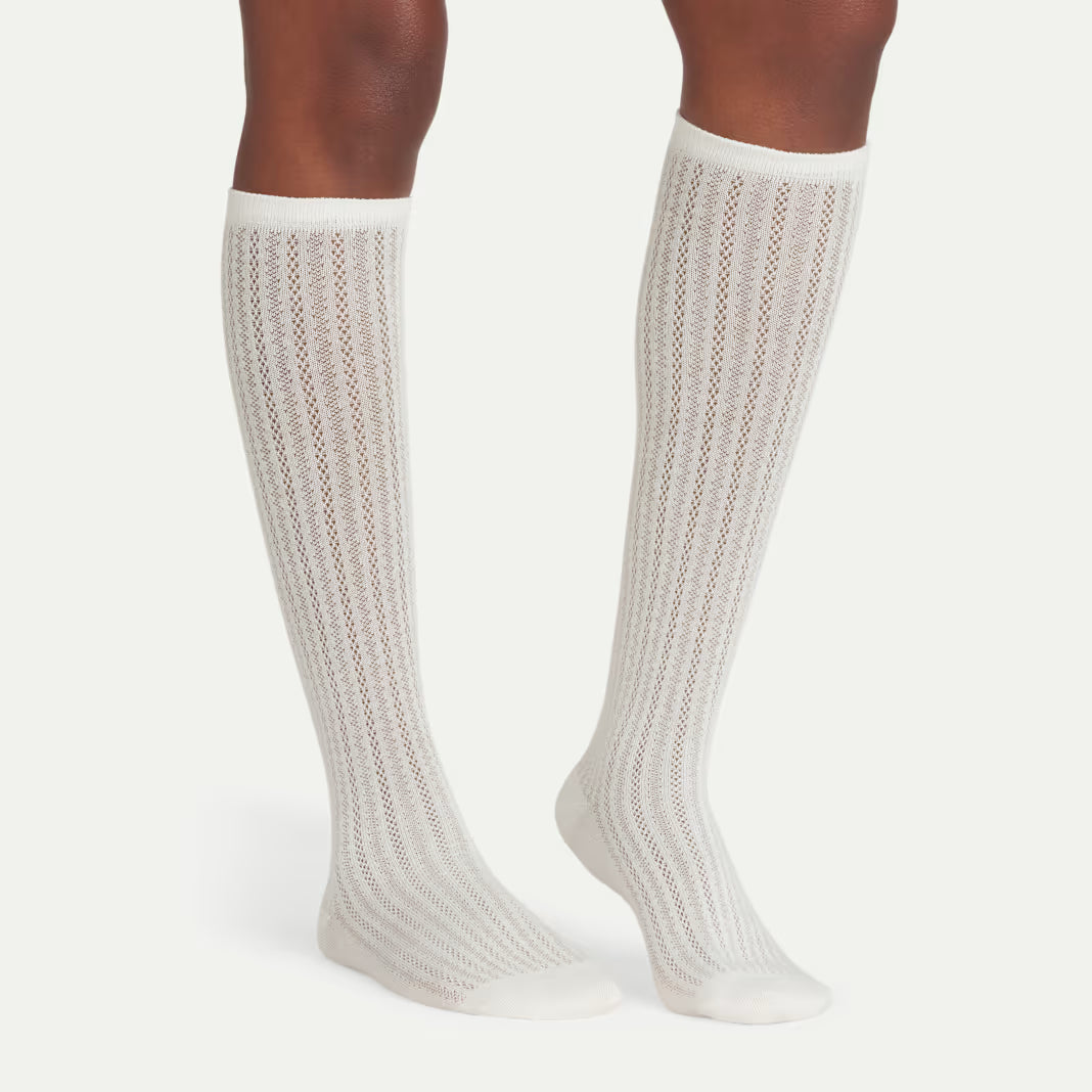 Women's Pointelle Knee High Socks