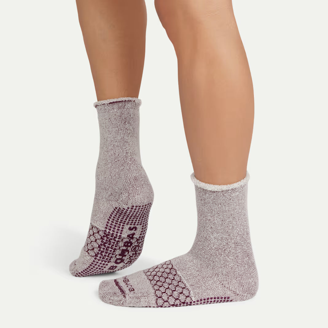 Men’s Roll-Top Merino Blend Gripper House Sock