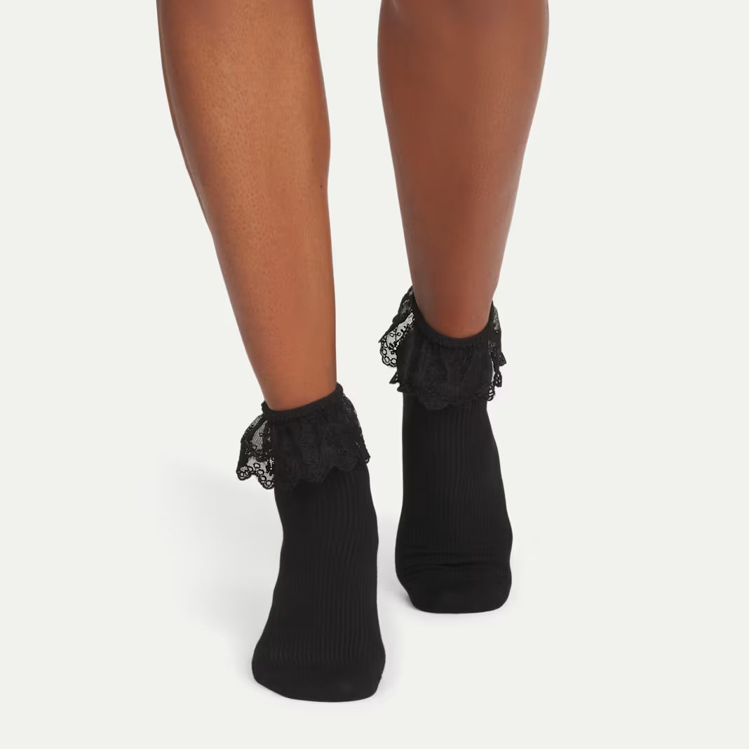 Women’s Ruffle Lace Quarter Sock 3-Pack