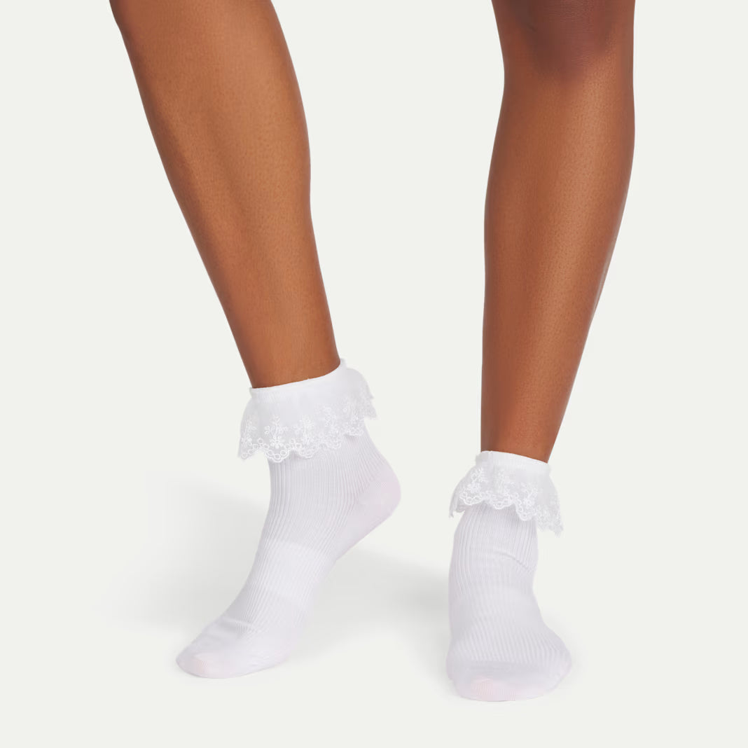 Women’s Ruffle Lace Quarter Sock 3-Pack