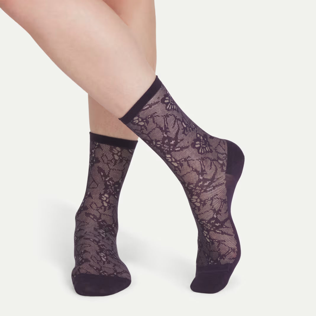 Women’s Floral Lace Half Calf Sock 3-Pack