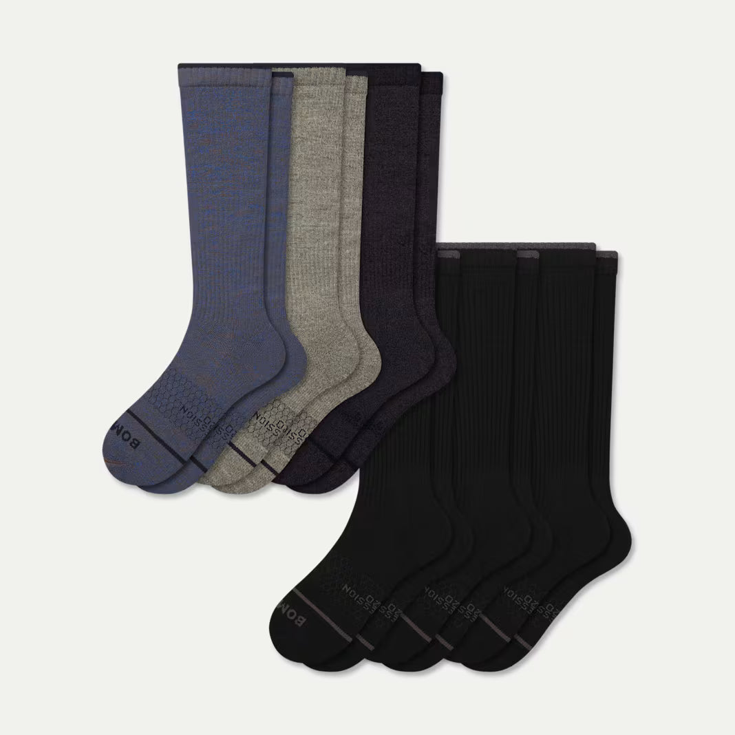 Women's Merino Wool Blend Everyday Compression Sock 6-Pack (15-20mmHg)