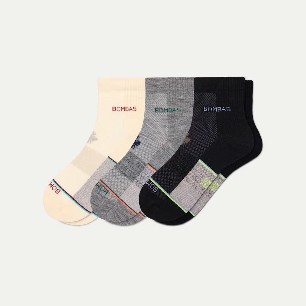 Women's UltraLite Sport Merino Wool Blend Quarter Sock 3-Pack