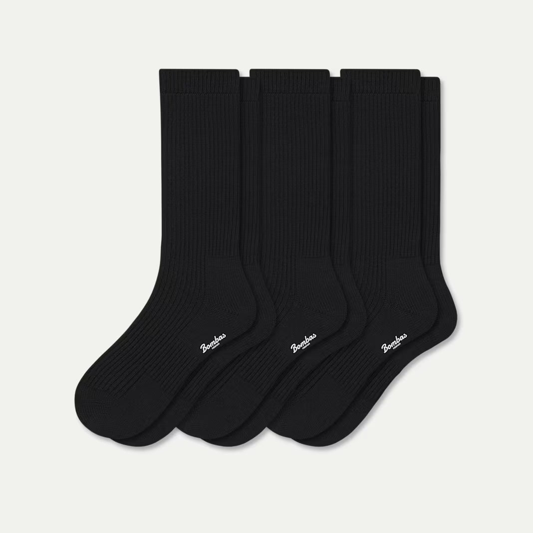 Men's Merino Cashmere Blend Fine Rib Calf Sock 3-Pack