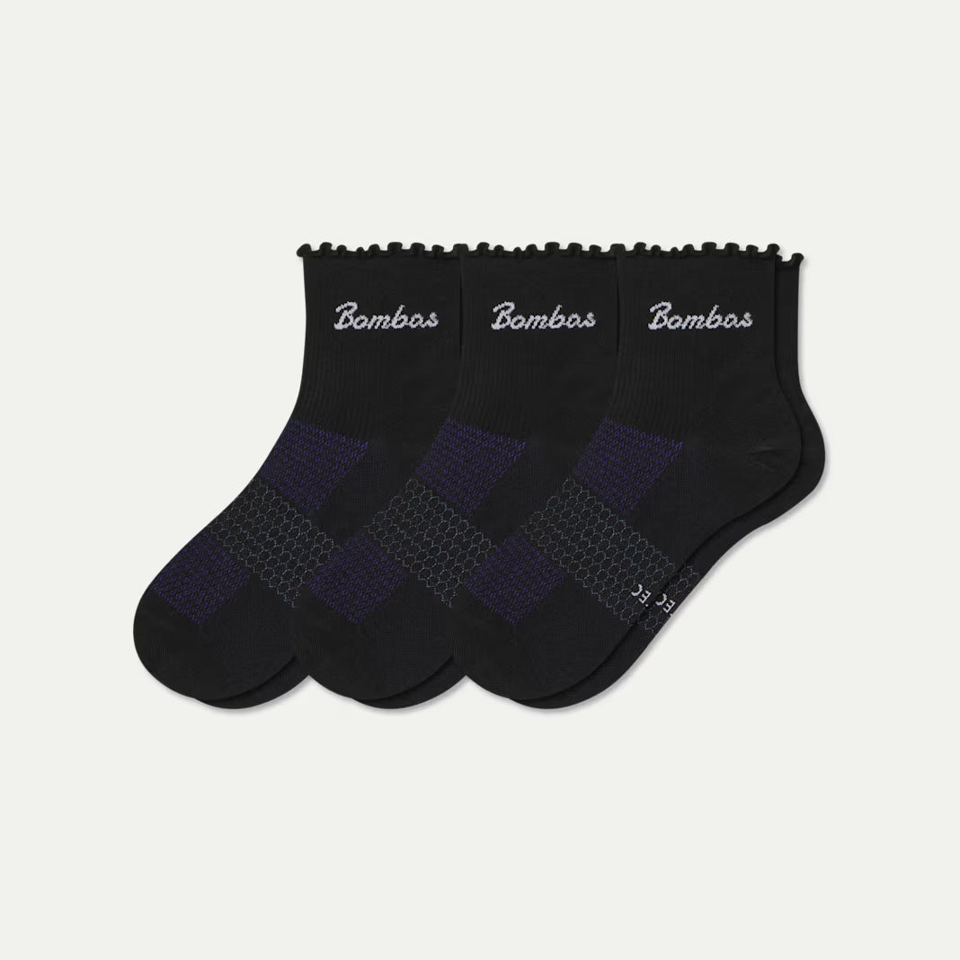 Women’s UltraLite Ruffle Sport Quarter Sock 3-Pack
