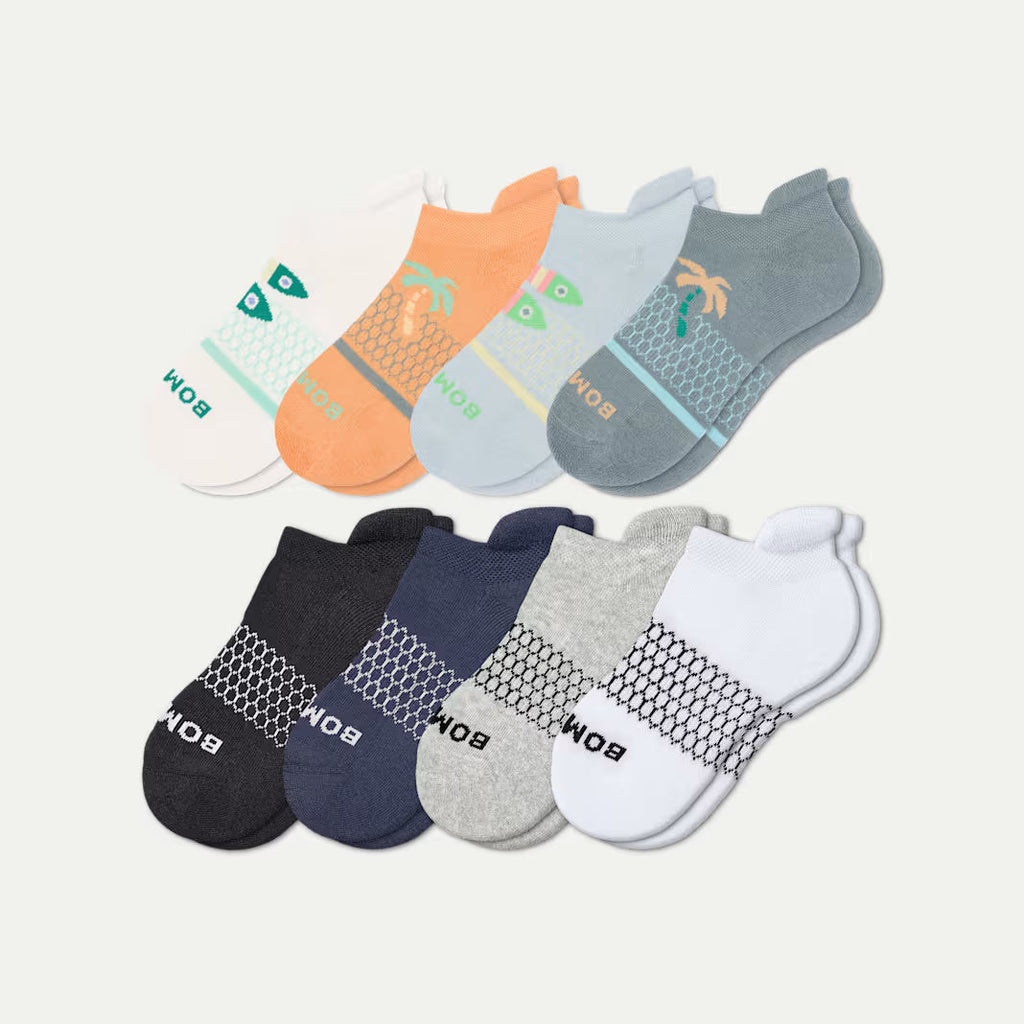 Bombas Youth Ankle Sock 8-Pack(castaway solids mix)