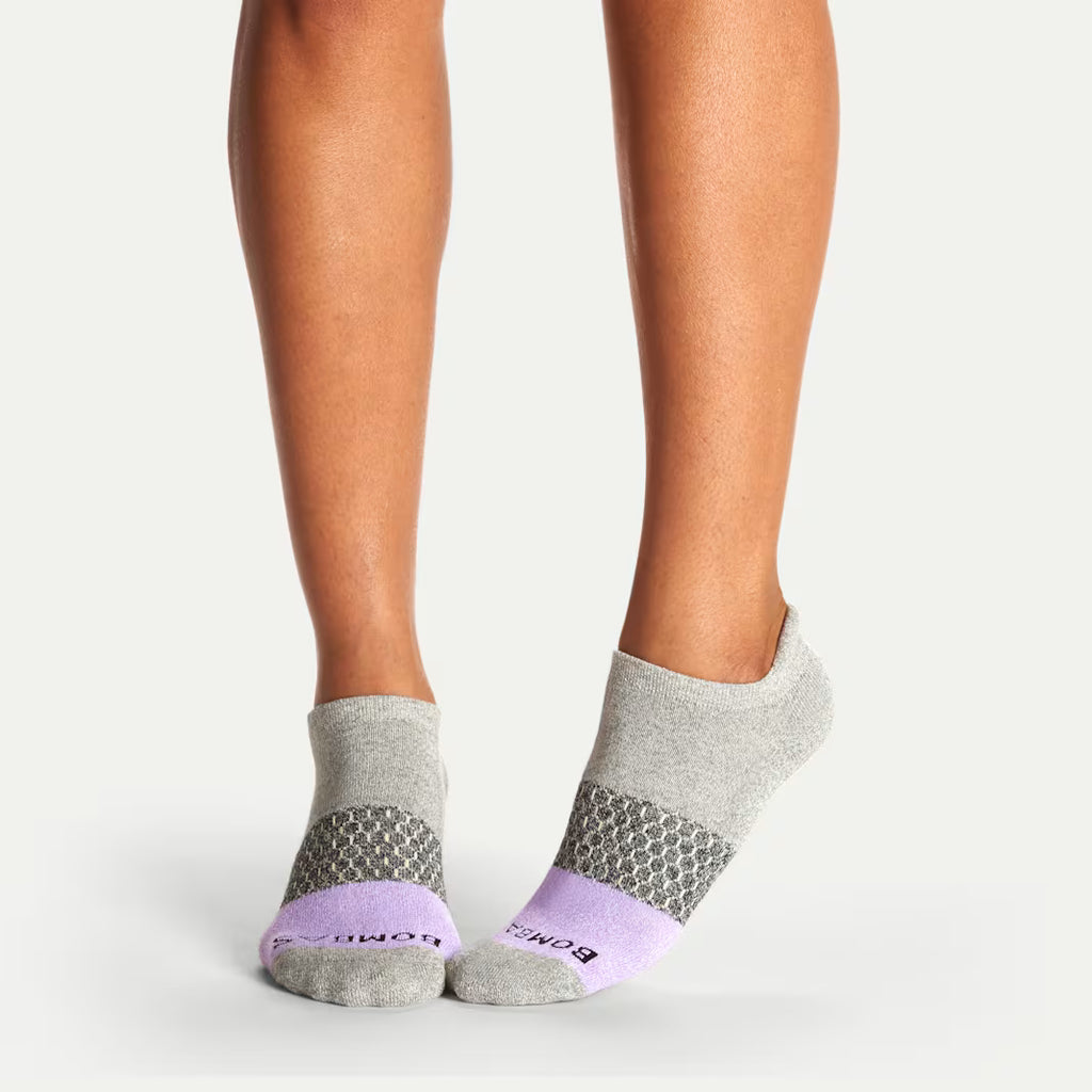 Women's Tri-Block Ankle Sock(grey lavender)