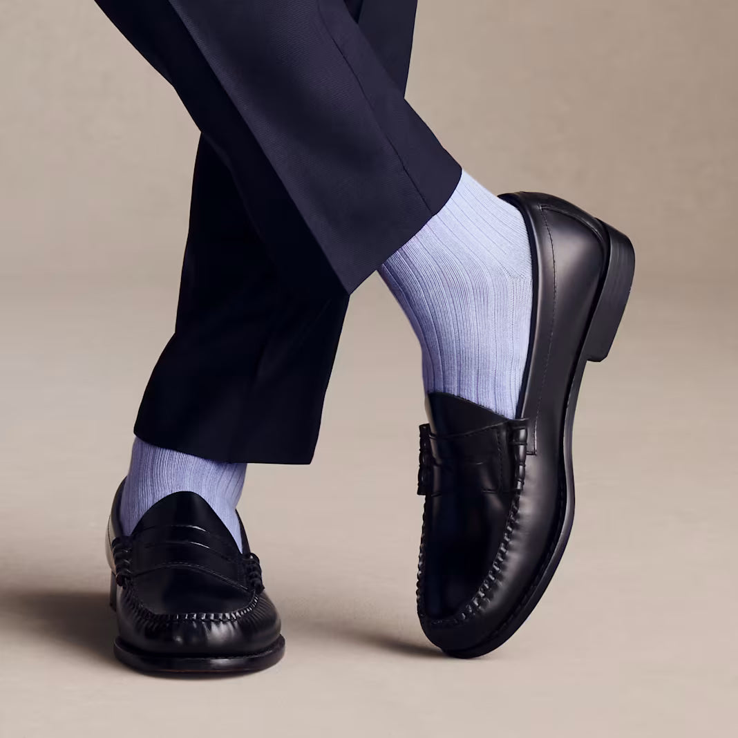 Men's Ribbed Dress Over the Calf Sock 4-Pack