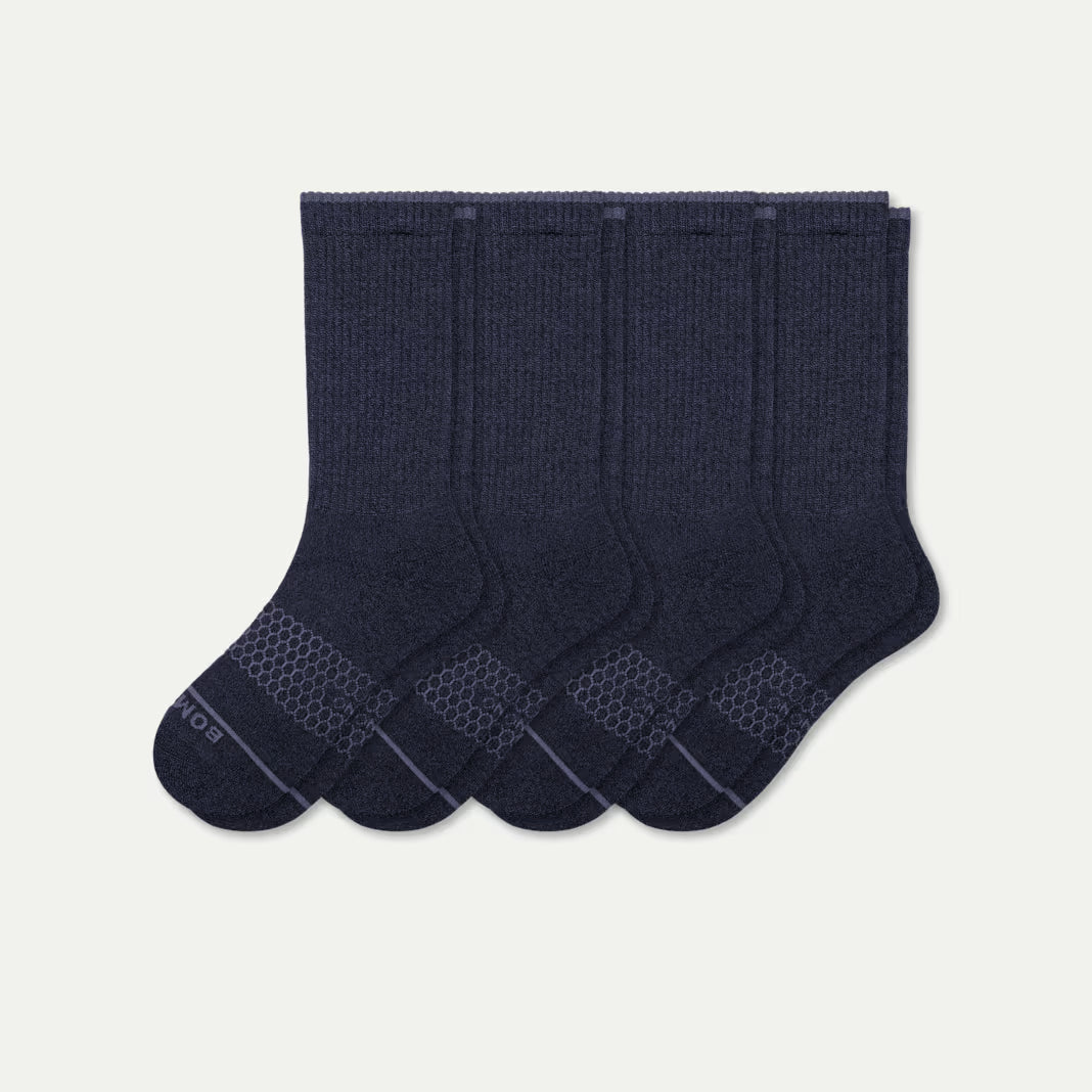 Men's Merino Wool Blend Calf Sock 4-Pack