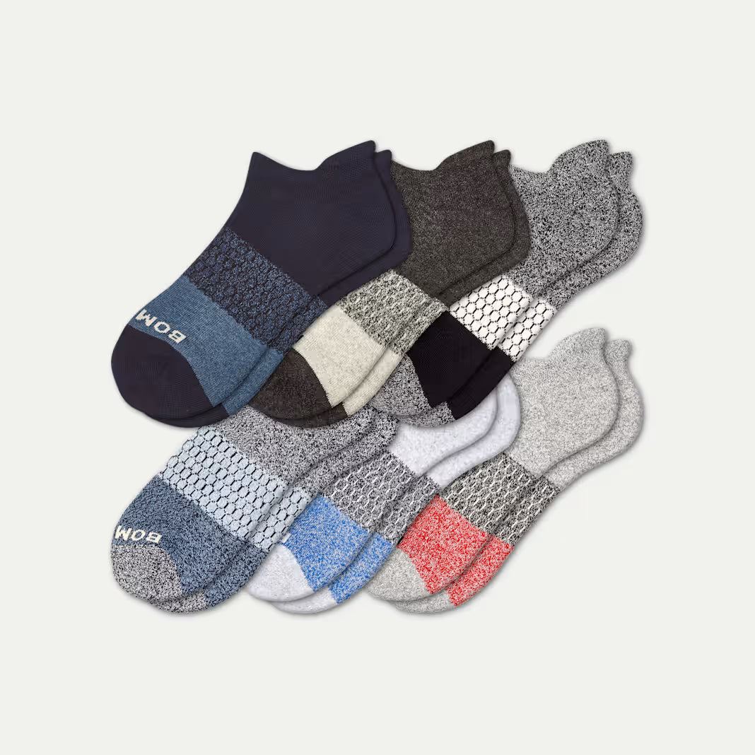 Men’s Tri-Block Ankle Sock 6-pack