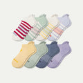 Bombas Youth Ankle Sock 8-Pack(mint stripe mix)