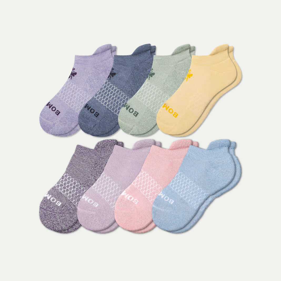 Bombas Youth Ankle Sock 8-Pack(Sage Pastel Mix)