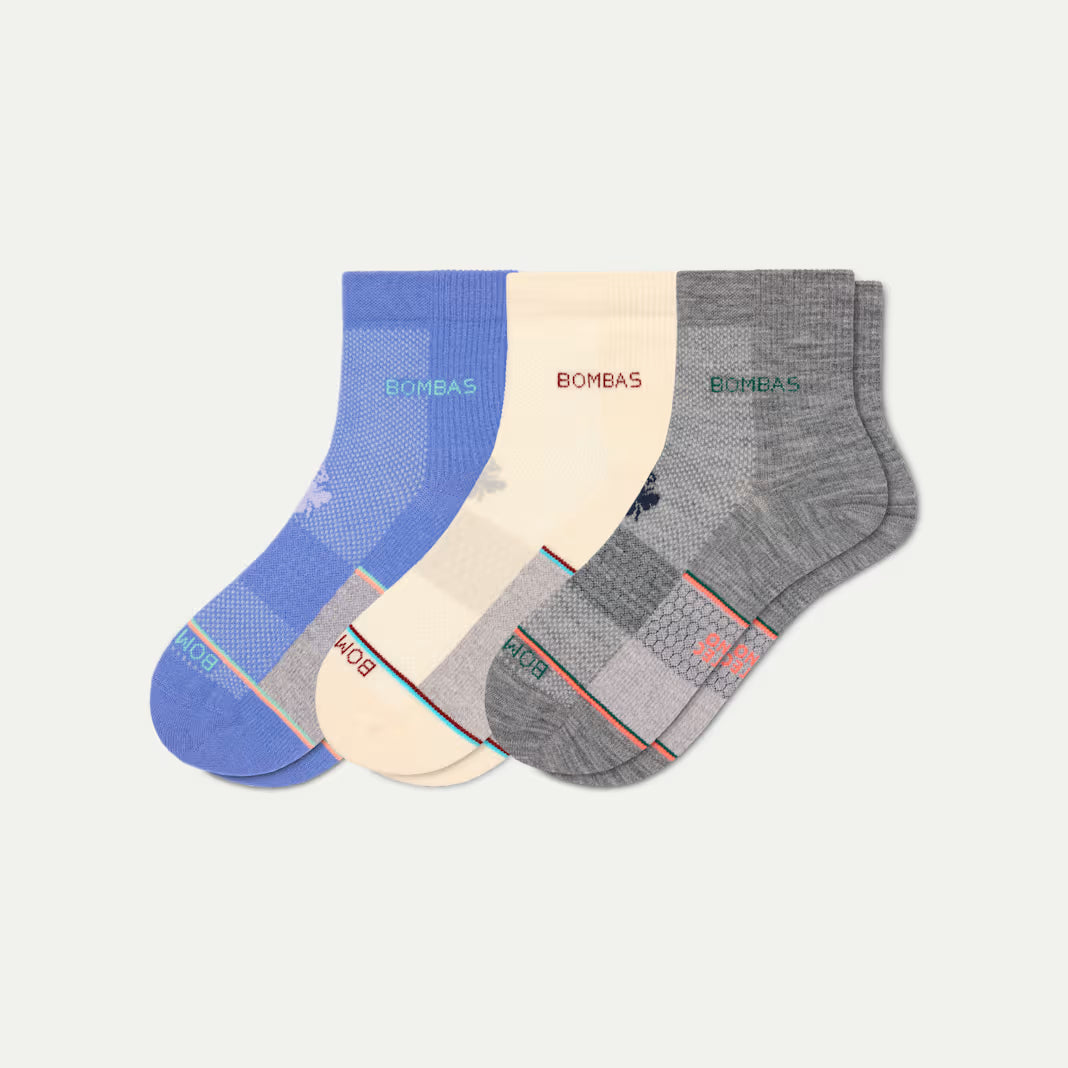 Women's UltraLite Sport Merino Wool Blend Quarter Sock 3-Pack